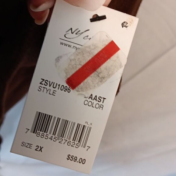 Macy's NY Collection Fringed Sweater - Picture 5 of 9